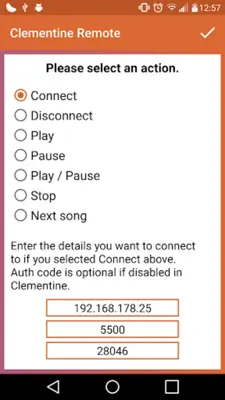 Clementine Remote android App screenshot 0